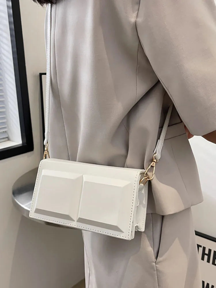 Summer Crossbody Shoulder Bag Women Small Flap Handbag Solid