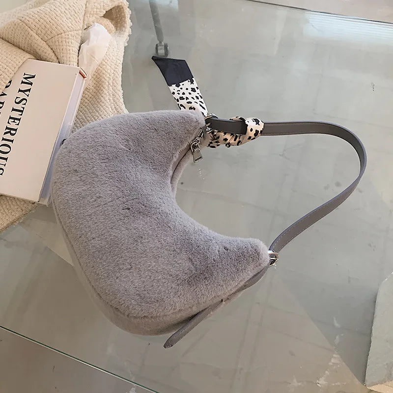 Furry Bags Female Messenger Bag Shoulder Handbag