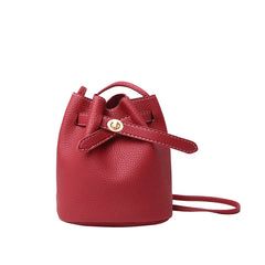 Lychee Pattern Vintage Messenger Bucket Bag