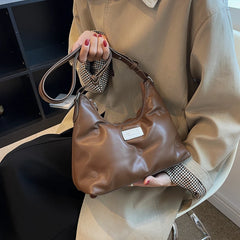 Quilted Nylon Women Shoulder Bag Winter Padded Crossbody Handbag