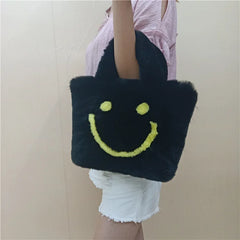 Faux Fur Women's Shoulder Bags Winter Ladies Small Tote Purse Handbags