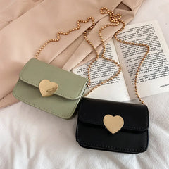 Flap Women Shoulder Bags Sweet Peach Heart Messenger Bag