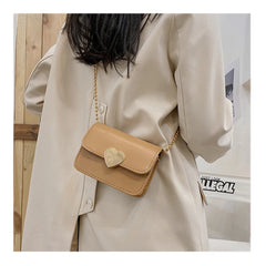 Flap Women Shoulder Bags Sweet Peach Heart Messenger Bag