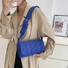 Flap Small Square Bag for Women Space Cotton Messenger Bag Autumn Crossbody