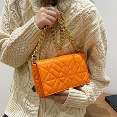 Chain Shoulder Bags Embroidery Thread Cross Body Bag