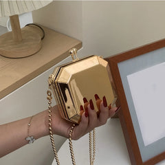 Party Evening Clutch Chain Shoulder Crossbody Bags PVC Box Mini Purses
