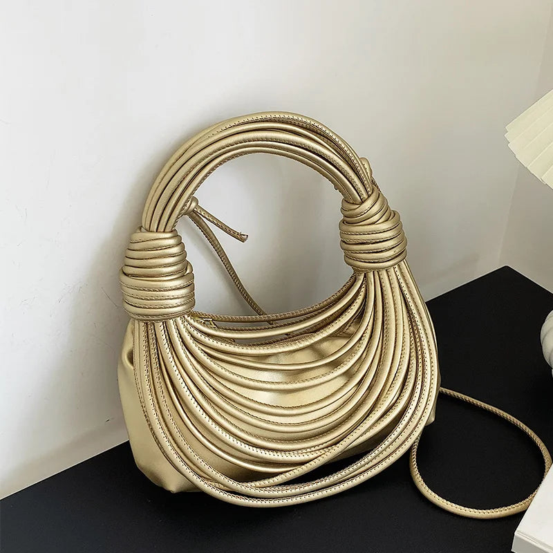 Silvery Women Handbags Pu Leather Shoulder Crossbody Bag Clutch Bag