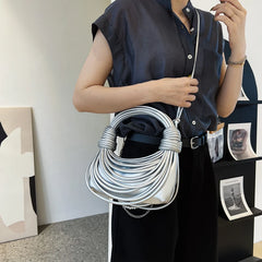 Silvery Women Handbags Pu Leather Shoulder Crossbody Bag Clutch Bag