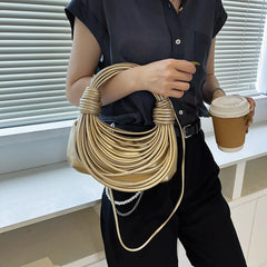 Silvery Women Handbags Pu Leather Shoulder Crossbody Bag Clutch Bag