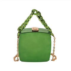 Green Party Clutch for Women Crossbody Bag Lipstick Box Mini Purse Handbag