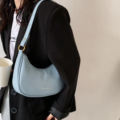 PU Leather Half-moon Underarm Bag for Women