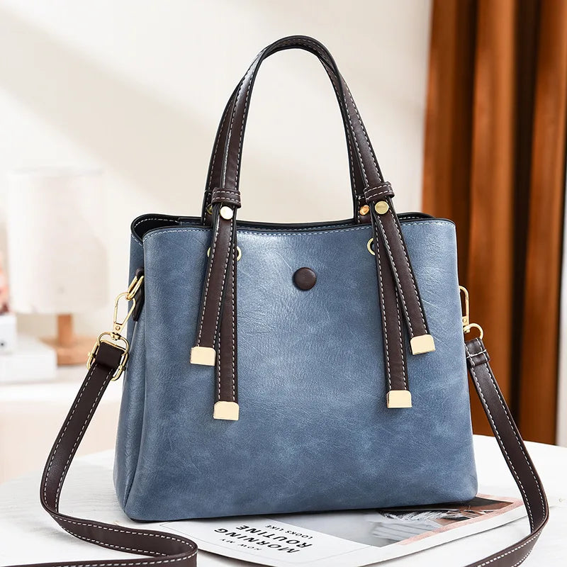 Women's Leather Crossbody Shoulder Bag Purse and Tote