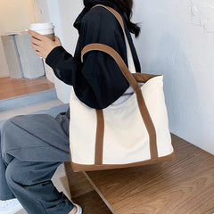 Canvas Shoulder Bag Large Capacity Vintage Tote Ladies