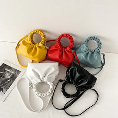 Leather Crossbody Bag Shoulder Pack Retro Handbag Women Clutch