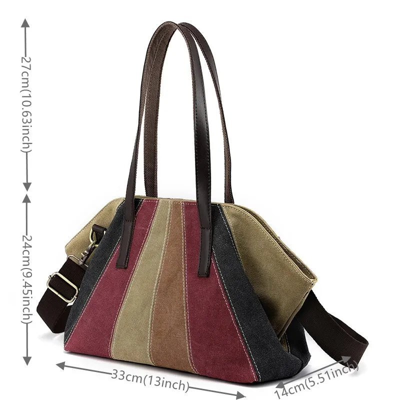 Canvas Crossbody Bag Women's Shoulder Tote Soft Casual Messenger