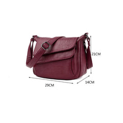 Women Shoulder Crossbody Bags Soft Oil Leather Pouch Sac A Main Mochila Bolso
