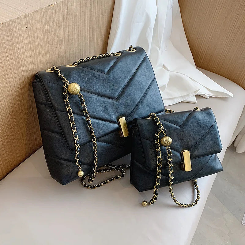 Diamond Lattice Crossbody Bags for Women - Soft Messenger Totes