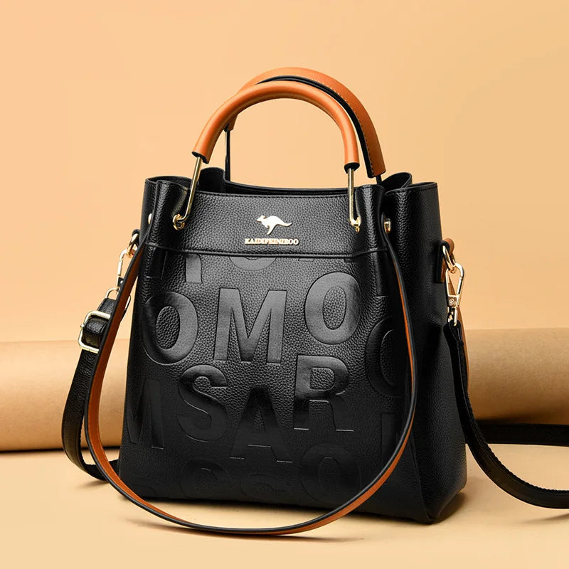 Pu Leather Women Shoulder Bags High Capacity Ladies Crossbody Bag