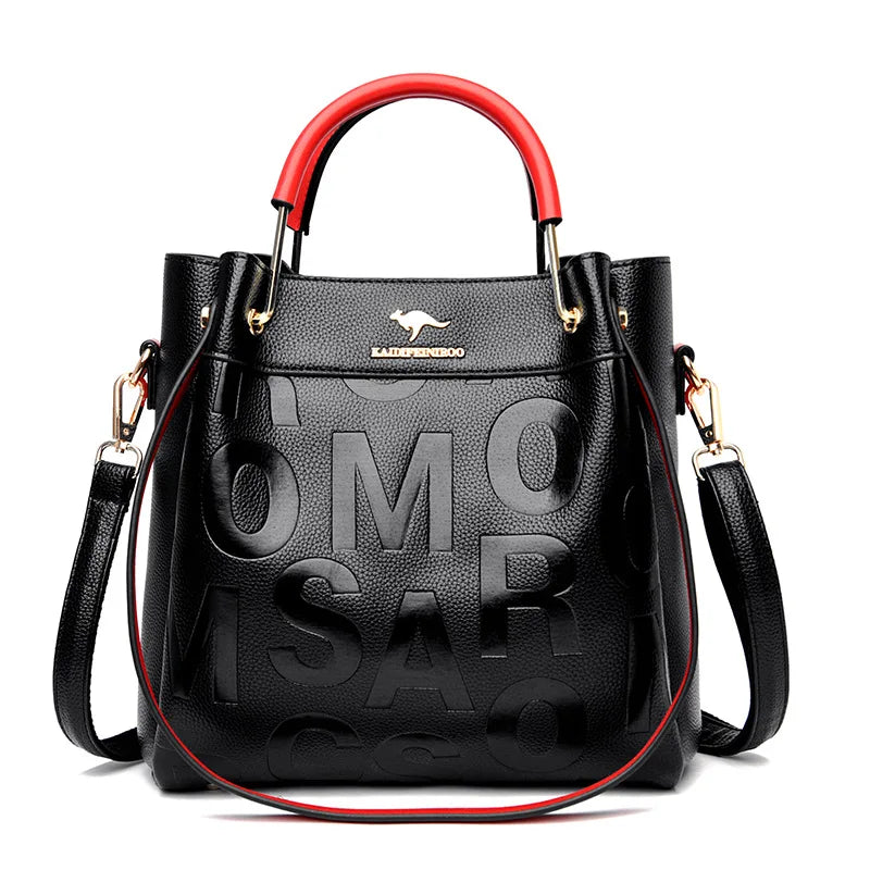 Pu Leather Women Shoulder Bags High Capacity Ladies Crossbody Bag