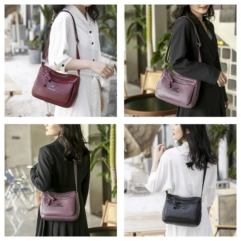 Women Crossbody Bag Tote Shoulder Bag Casual Leather High Bag