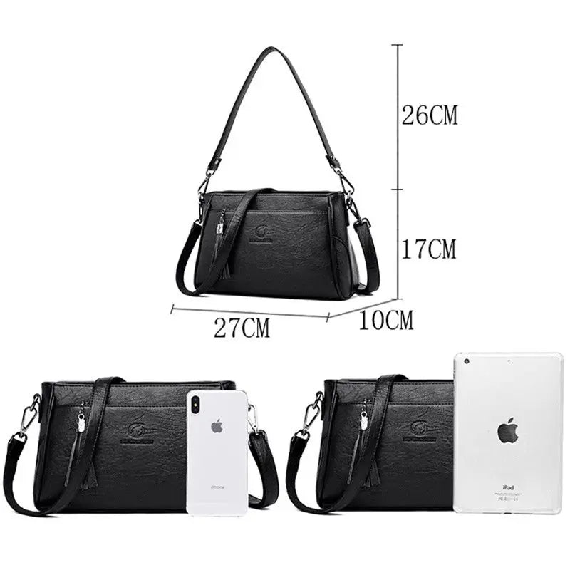 Leather Crossbody Bag for Women Shoulder Bags Ladies Handbags and Purses