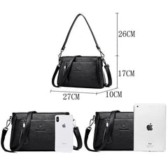 Leather Crossbody Bag for Women Shoulder Bags Ladies Handbags and Purses