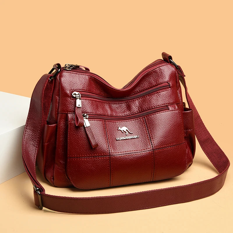 Crossbody Large Capacity Women Bag Soft Leather Shoulder Messenger Bags