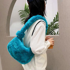 Leopard Plush Shoulder Bag Female Sac Women Messenger Bag
