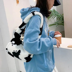 Leopard Plush Shoulder Bag Female Sac Women Messenger Bag