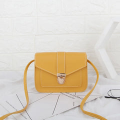 Mini PU Leather Shoulder Messenger Bag Yellow