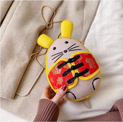 Mouse Shaped Shoulder Bag Women Cartoon Clutch Chain Crossbody Messenger Bag