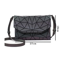 Geometric Luminous Envelope Crossbody Bag for Women