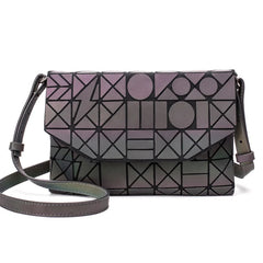 Geometric Luminous Envelope Crossbody Bag for Women