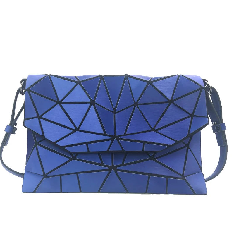 Geometric Luminous Envelope Crossbody Bag for Women