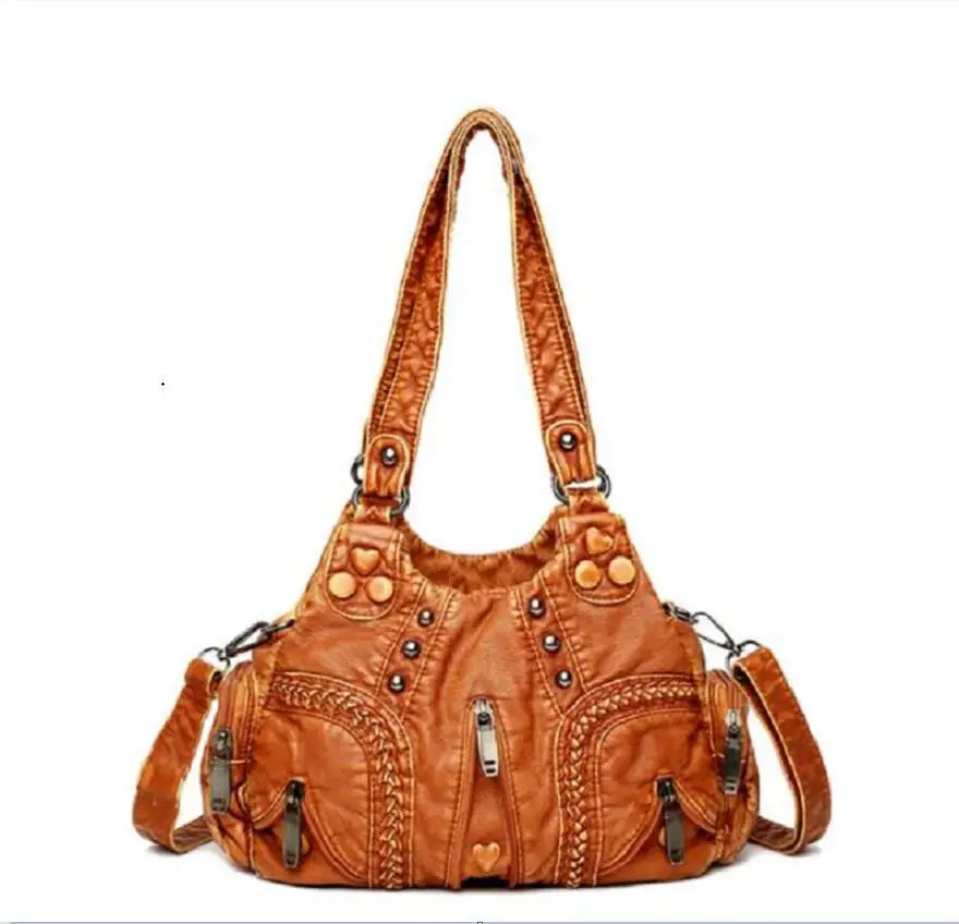 Large Capacity Crossbody Shoulder Bag Women Leather Messenger Tote Bags