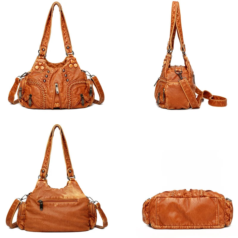 Large Capacity Crossbody Shoulder Bag Women Leather Tote Bags