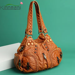 Large Capacity Crossbody Shoulder Bag Women Leather Tote Bags