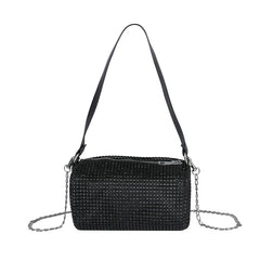 Women Pillow Diamond Crossbody Bag Full Diamond Underarm Bag