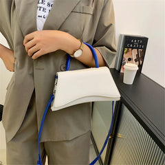 Panelled PU Leather Crossbody Bags for Women Female Side Shoulder Bag Totes