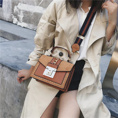 Rivet Crossbody Bag Red Small Messenger Shoulder Bag Ladies Hand Bag