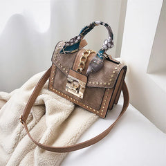 Rivet Crossbody Bag Small Messenger Red