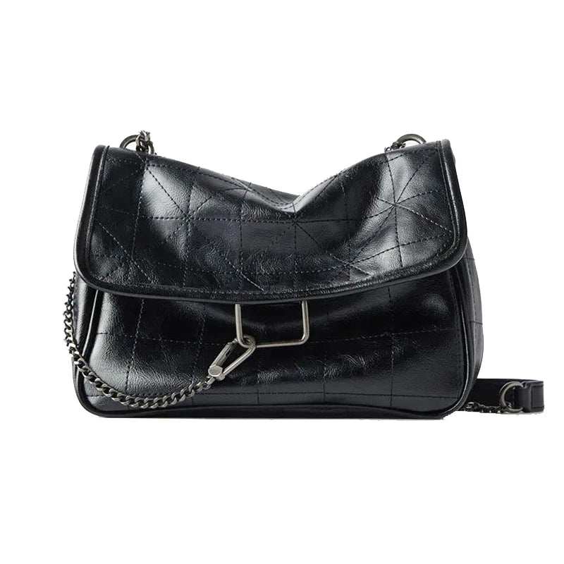 Vintage Shoulder Bag Chain Messenger Bags Soft Flap Shoulder Crossbody Pack