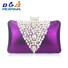 Beaded Purses Wedding Wallet Beige Evening Clutch Bags