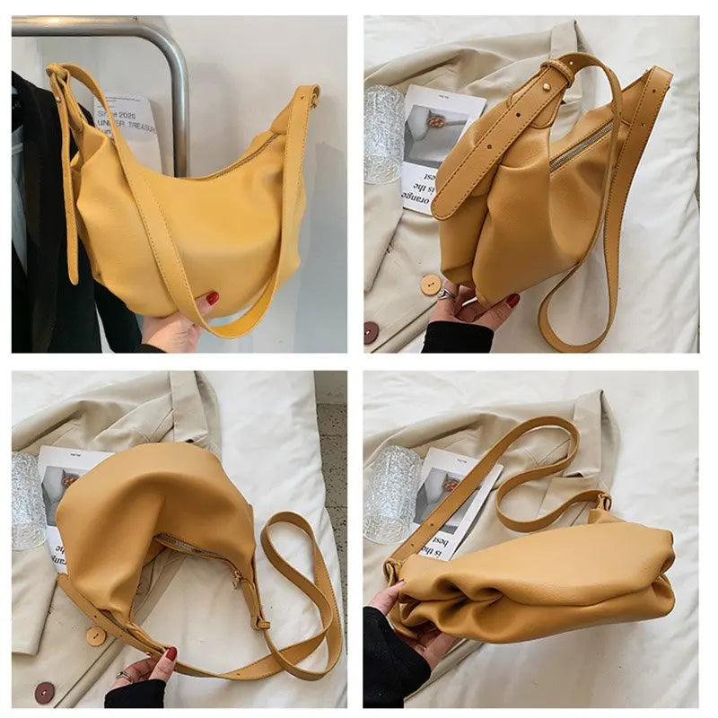 Vintage Hobo Shoulder Bag Soft Leather Messenger Bag