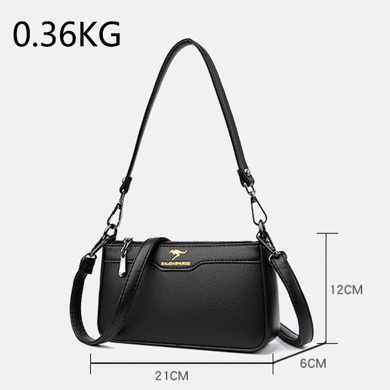 Retro Striped Women's Shoulder Bag Solid Summer Messenger Sac