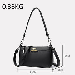 Retro Striped Women's Shoulder Bag Solid Summer Messenger Sac