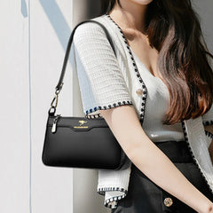 Retro Striped Women's Shoulder Bag Solid Summer Messenger Sac