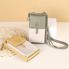 Women's Contrast Buttons Crossbody Bag Purse Wallet Shoulder Bag