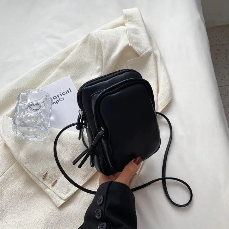 Women's PU Leather Crossbody Shoulder Bag Lady Phone Purse