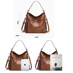 Hobo Handbags Women's Oil Wax Tote Bag Lady Large Shoulder Messenger